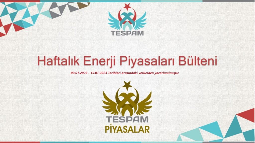 Haftalık Enerji Piyasası Bülteni 16.01.2023